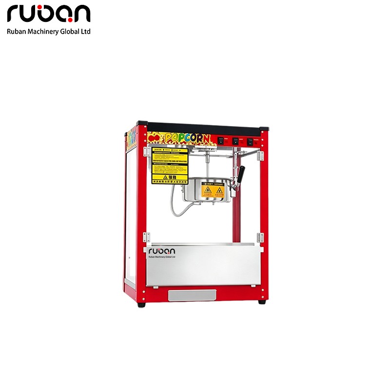 Черная плоская профессиональная машина для приготовления попкорна – быстрая и надежная машина для приготовления закусок. - Ruban