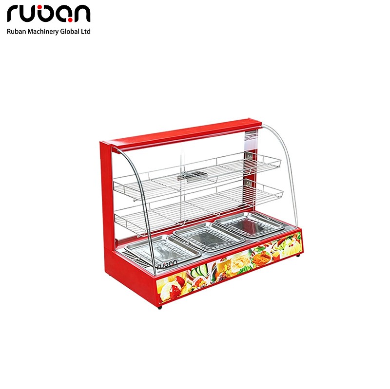 Commercial Curved Glass Food Warmer