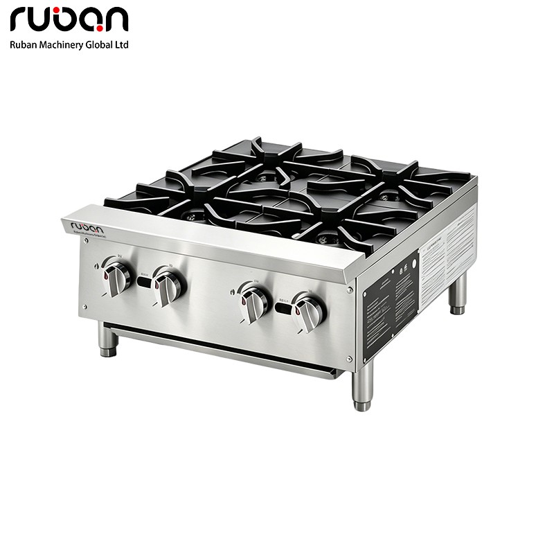 4 burner gas range cooker