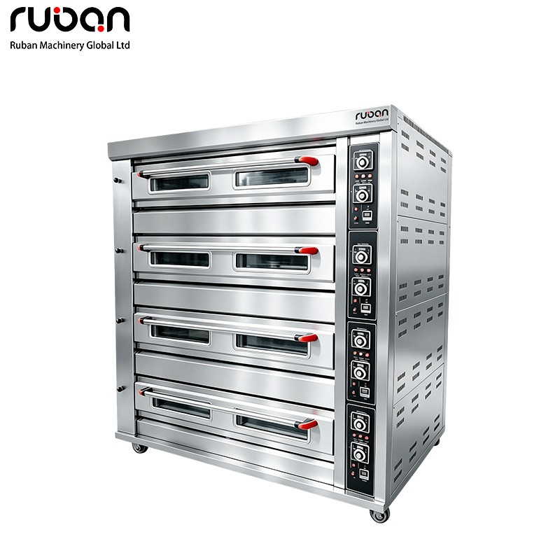 Commercial 4 deck 16 tray gas oven